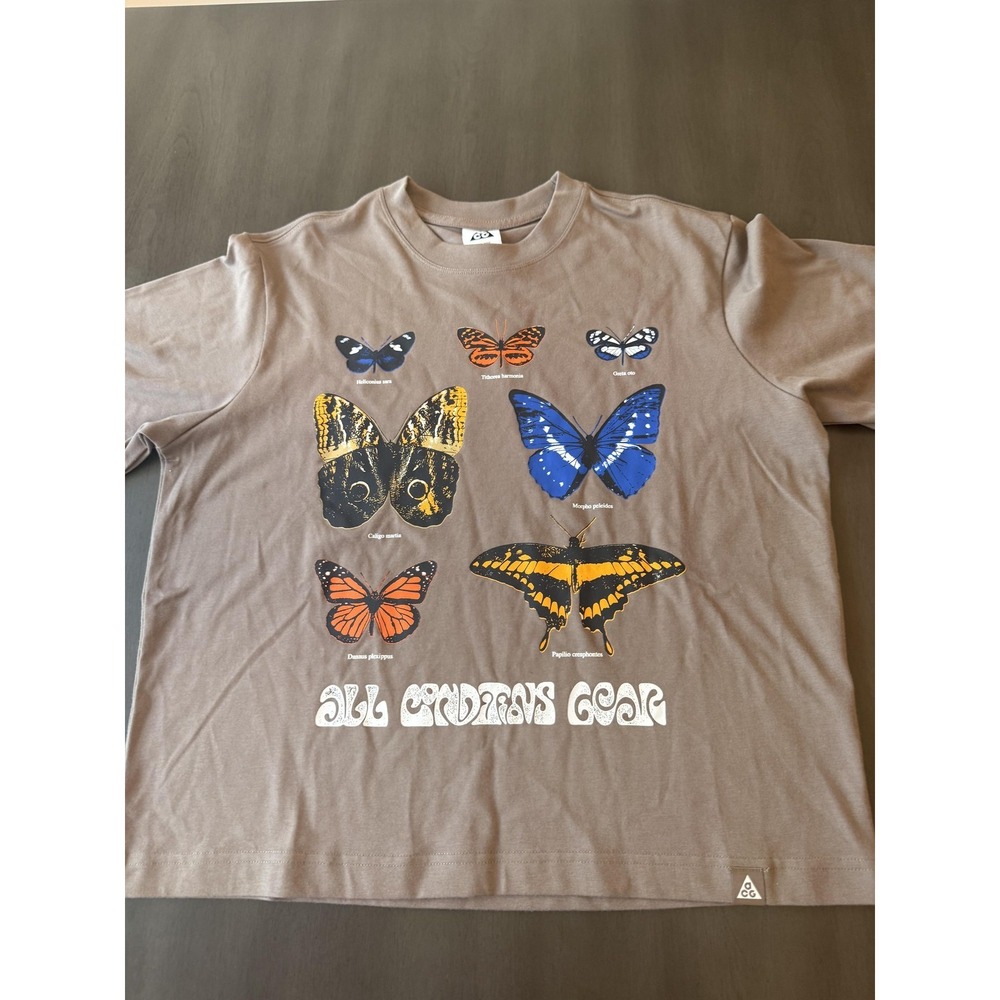 Nike ACG Shirt Womens Small Brown Dri-FIT Loose Fit Butterfly Tee HF9522-233 - Picture 11 of 16